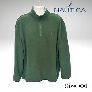 Nautica Men's Green Fleece Pullover  - XXL